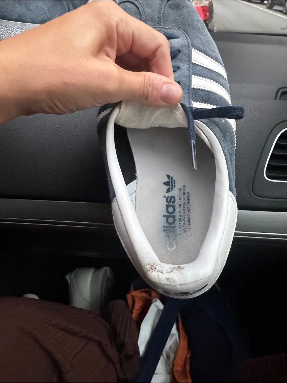 adidas Gazelle Suede Sneakers - Navy Blue & White